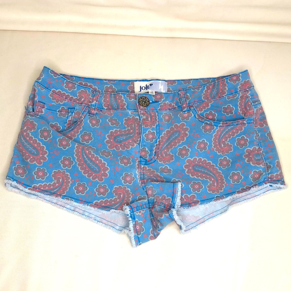 Red, White and Blue Denim Shorts